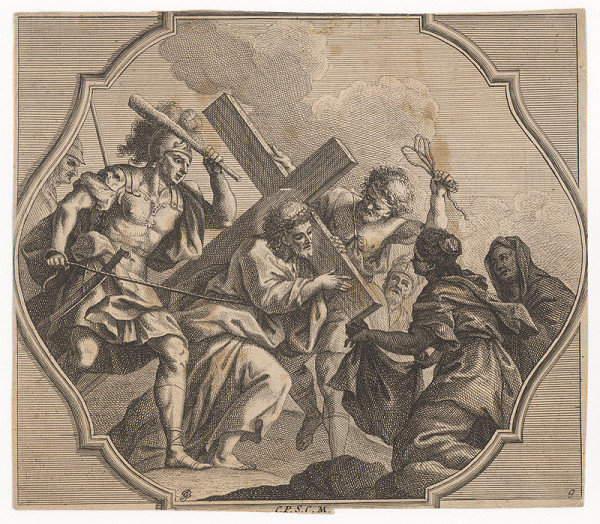 Johann Georg Bergmüller – Nesenie kríža - Svätá Veronika podáva šatku Kristovi 