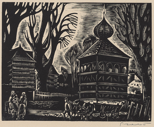 Július Szabó – Drevený kostol v Hronseku 