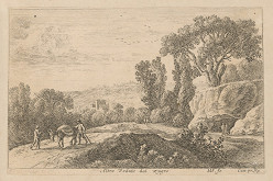 Herman van Swanevelt – Krajina s cestou a chodcami 