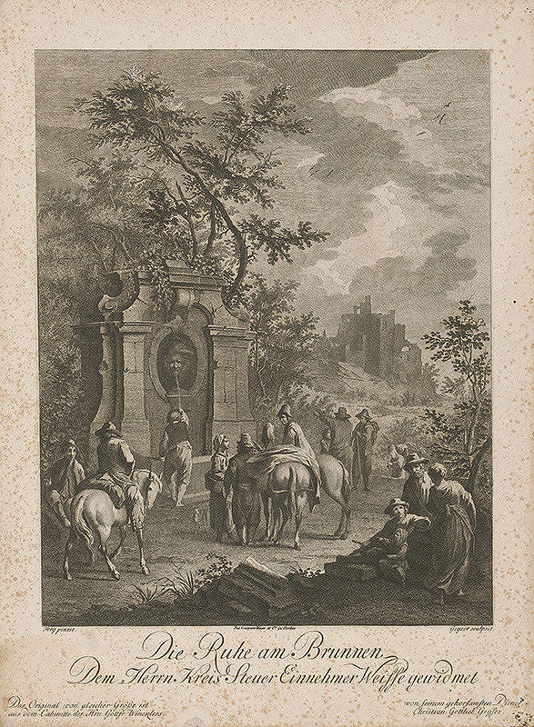 Christian Gottlieb Geyser, Adam Pankratz Ferg – Odpočinok pri studni 