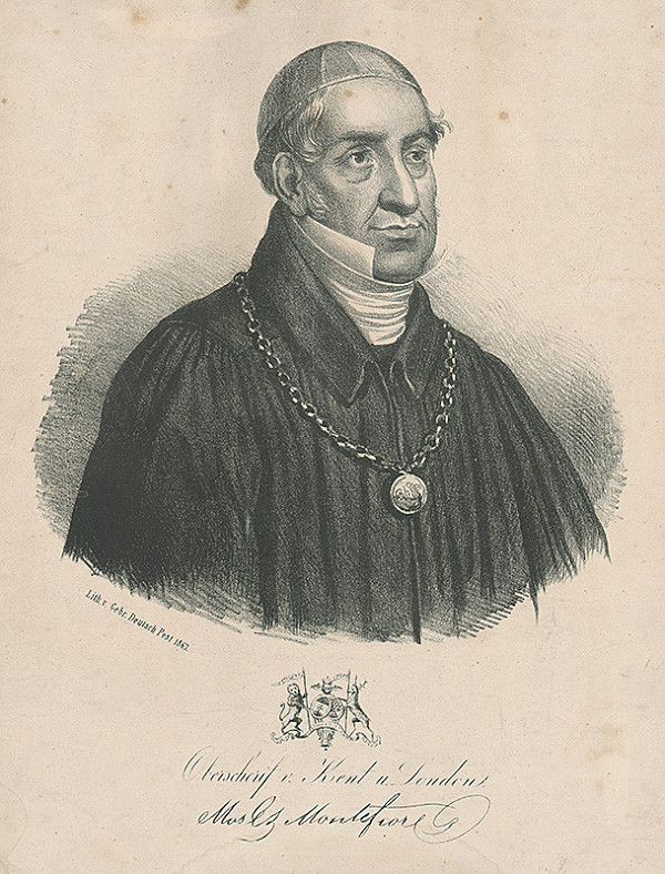 Maďarský autor z 19. storočia – Oberscherif v.Kent v.London Mosees Montefiore 