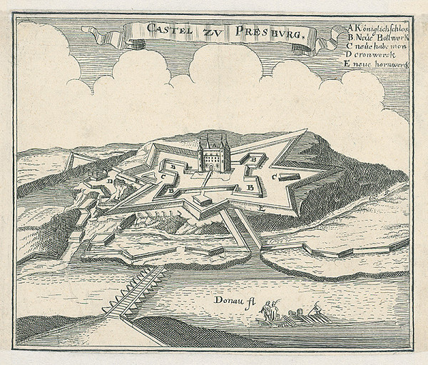 Nemecký autor zo 17. storočia – Plán opevnenia bratislavského hradu v roku 1663 