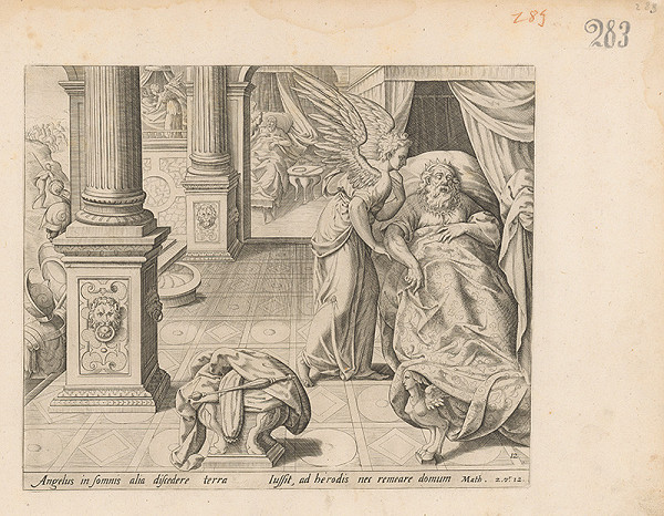 Claes Jansz. Visscher – Anjel nad spiacim mužom 