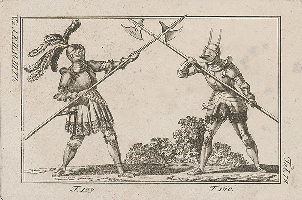 Západoeurópsky autor z 18. storočia – Súboj s halapartňami 