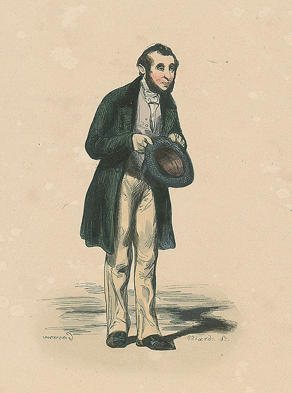 Paul Gavarni – Úslužný muž s cylindrom 