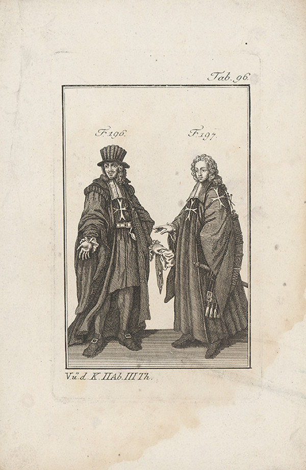 Západoeurópsky autor z 18. storočia – Dvaja rytieri s maltézskymi krížami 