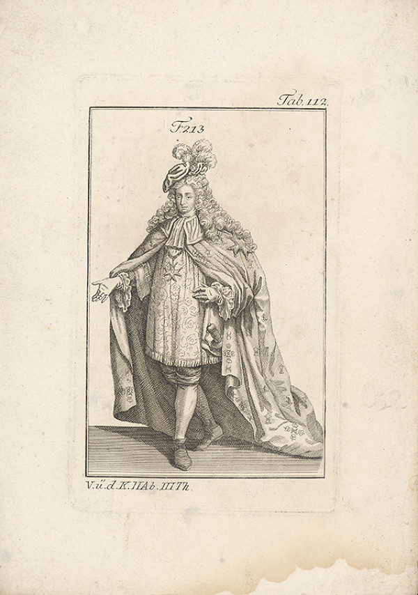 Západoeurópsky autor z 18. storočia – Vysoký šlachtic v bohatom plášti 