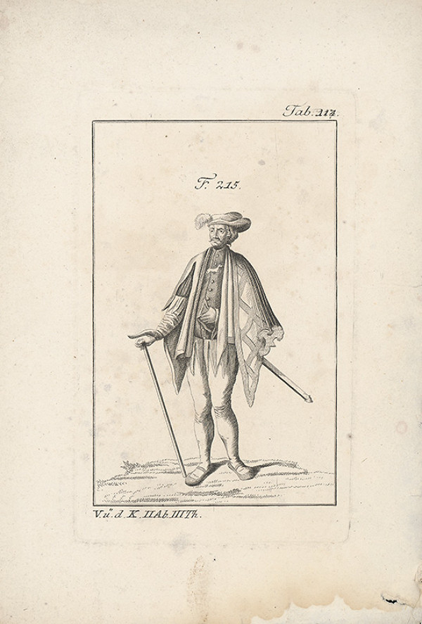 Západoeurópsky autor z 18. storočia – Muž v plášti 