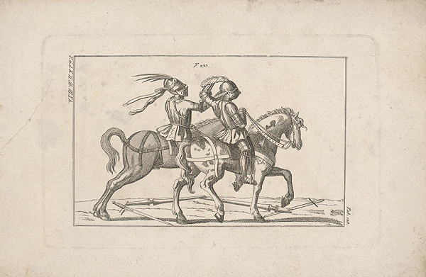 Západoeurópsky autor z 18. storočia – Turnajoví jazdci zápasiaci rukami 