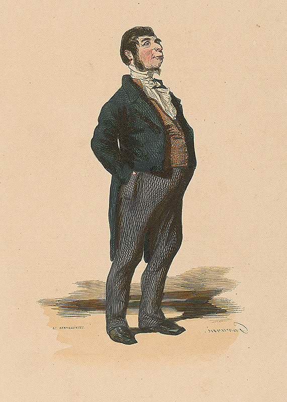 Paul Gavarni, Lucjan Stypulkowski – Tučný muž v zelenom kabáte 