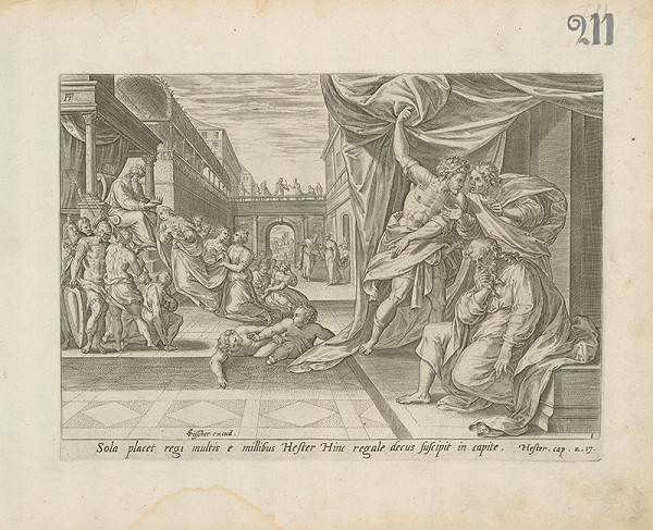 Claes Jansz. Visscher – Starý zákon Hester.Cap.2.17 