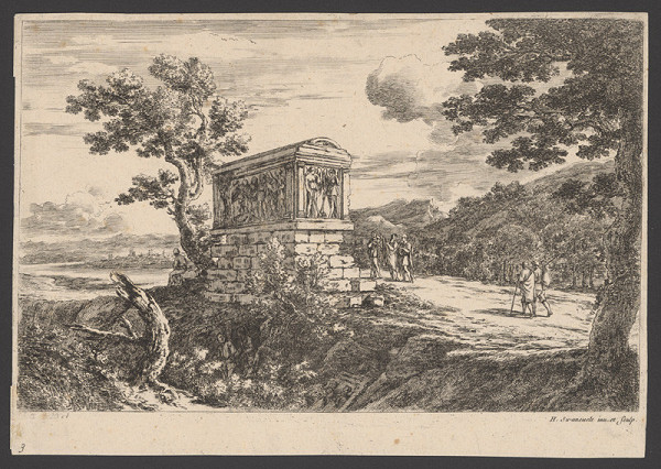 Herman van Swanevelt – Krajina s pamätníkom 