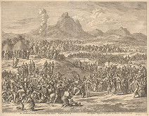 Jan Luyken – Izraelskí zbierajú manu 