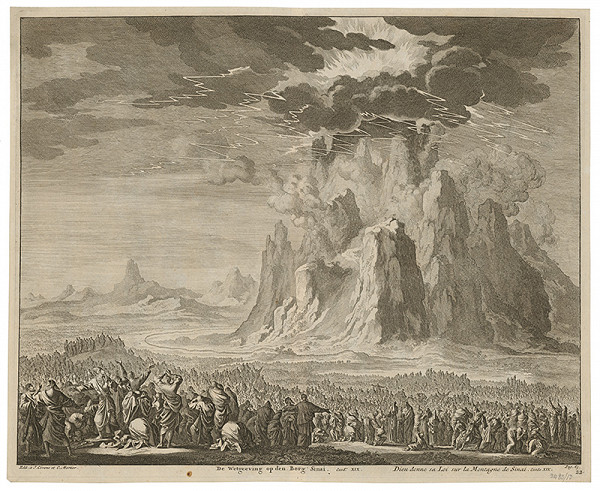 Jan Luyken – Boh dáva zákony na hore Sinaj 