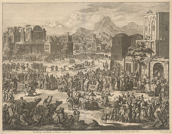 Jan Luyken – Jonášova kázeň v Ninive 