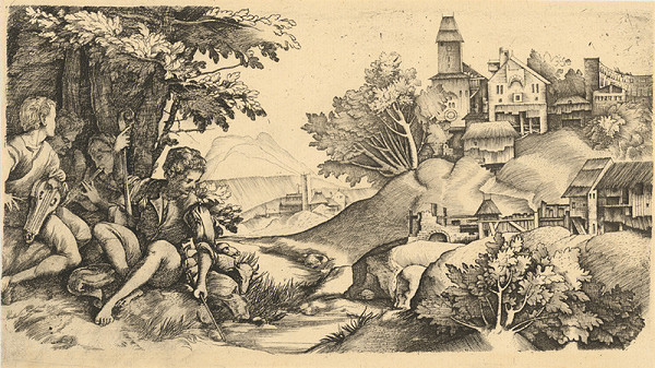 Giulio Campagnola, Domenico Campagnola – Pastieri v krajine  