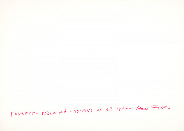 Stanislav Filko – Koncept - Vôbec nič 