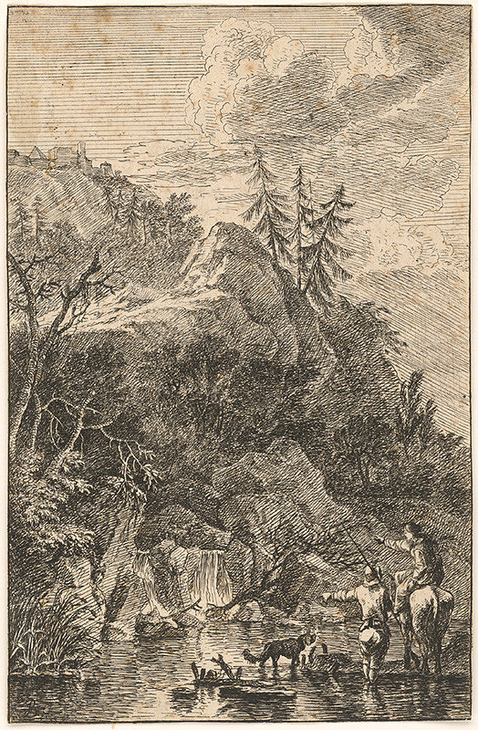 Nizozemský grafik zo 17. storočia – Lovci 