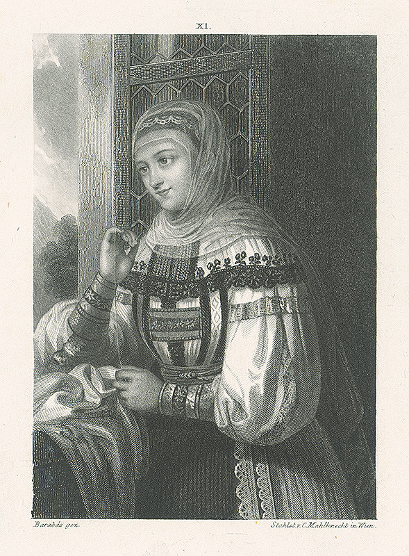 Miklós Barabás, Karl Mahlknecht – Žena v kroji 