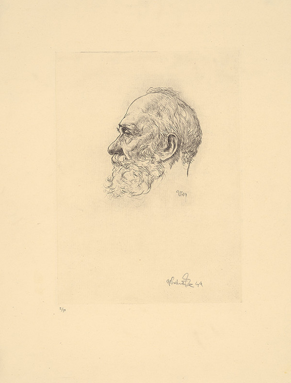 Jaroslav Vodrážka – Štúdia hlavy starca 