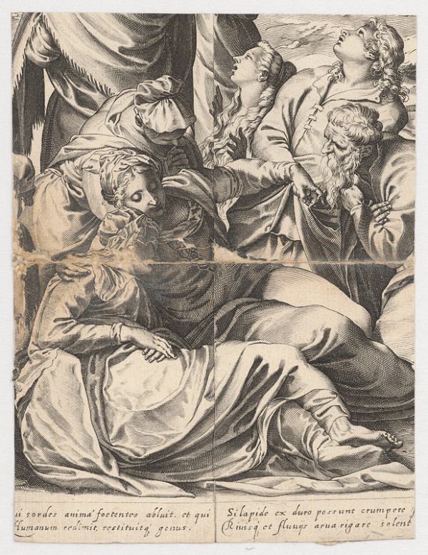 Marcus Sadeler, Jacopo Tintoretto – Fragment so skupinou smútiacich žien 