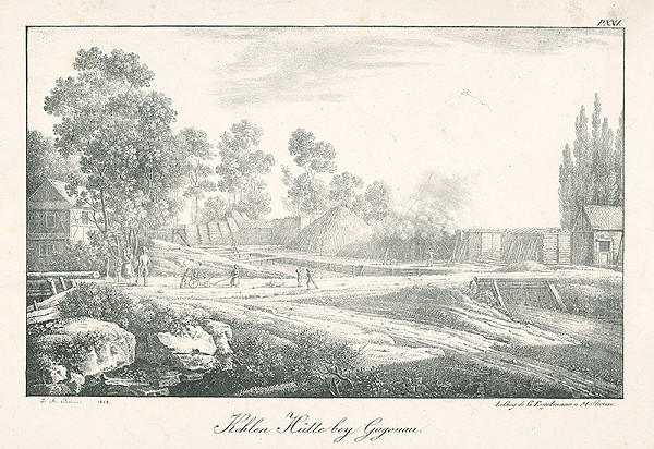 Gottfried Engelmann, J.A. Boillot – Uhliarske chatrče pri Gaggenau 