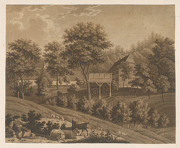 Stredoeurópsky autor z 19. storočia – Krajina so stafážou 