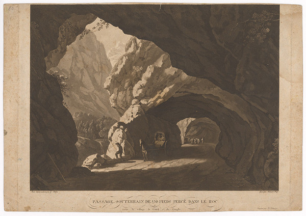 Franz Hegi, Johan Gaspar Rahn – Passage souterrain de 450 pieds perce dans le Roc. 