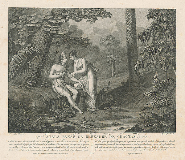 Charles Abraham Chasselat, J. Duthé – Atala obväzuje ranu Chactasovi 