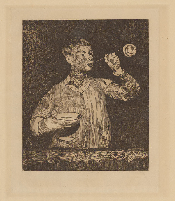 Edouard Manet – Chlapec fúkajúci mydlové bubliny