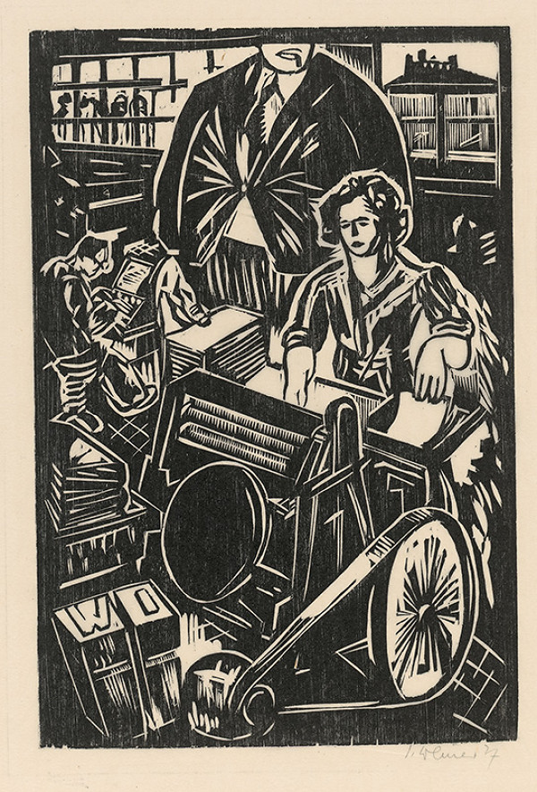 Imrich Weiner-Kráľ – Pri stroji 