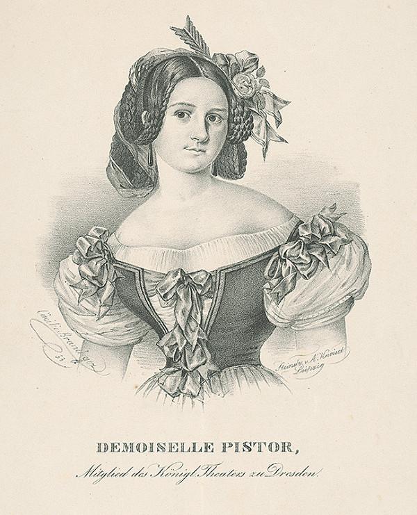 Cäcilie Brandt, August Kneisel – Portrét herečky D.Pistor