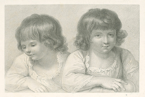 Francúzsky autor z 19. storočia – Dve dievčatká 