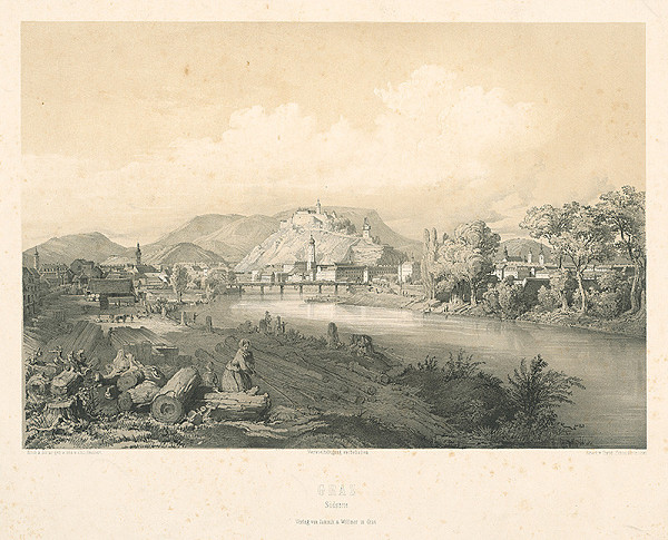 Carl Reichert – Pohľad na Graz 