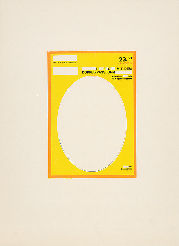 Július Koller – UFO MIT DEM DOPPEL-PASSFORM 