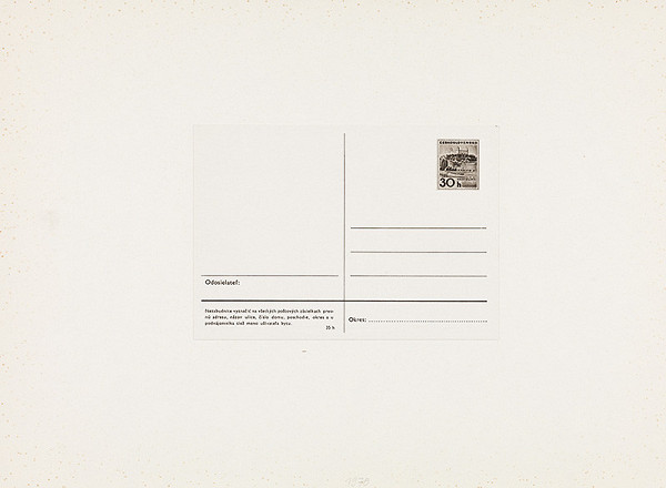 Július Koller – Bez názvu (Korešpondenčný lístok) 