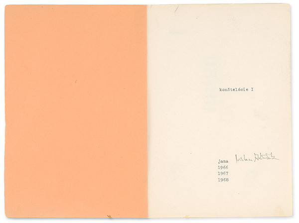 Milan Adamčiak – Konštelácie I. - 1. list zo zošita  