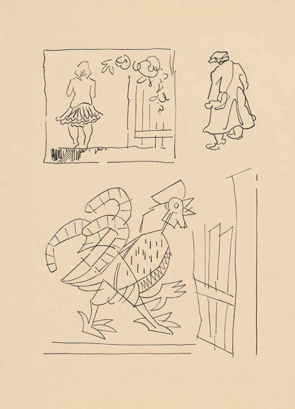 Ľudovít Fulla – Štúdia kohúta a iné náčrty 