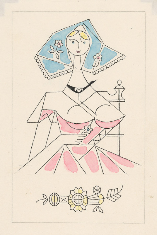 Ľudovít Fulla – Dievča s kvetom 