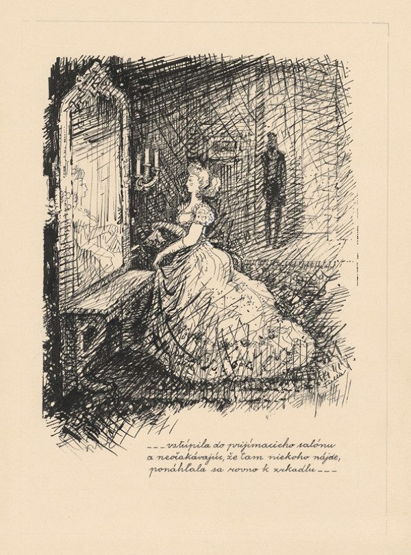 Ľudovít Fulla – Dáma pred zrkadlom 