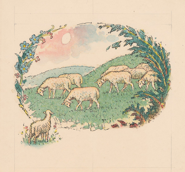 Ľudovít Fulla – Ovce na paši 