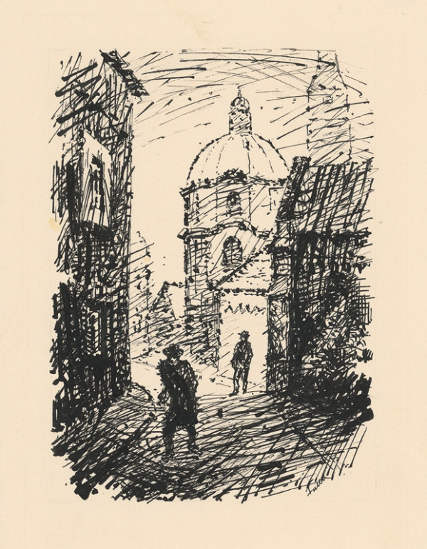 Ľudovít Fulla – Ulica s chodcom 