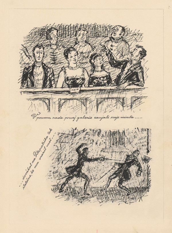 Ľudovít Fulla – 1. V prvom rade galérie.    2. Dorážal na Fitzpatricka..... 