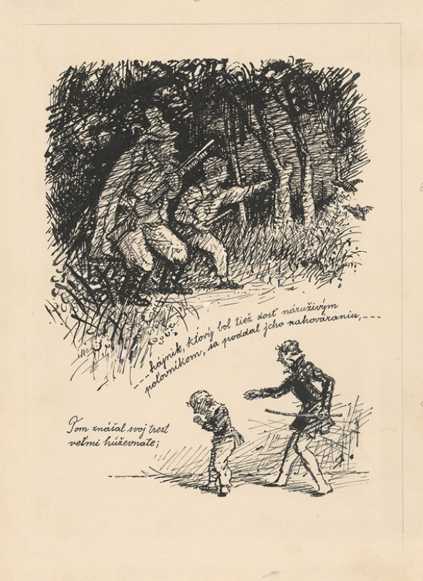 Ľudovít Fulla – 1.  Hájnik.   2. Tom znášal svoj trest. 