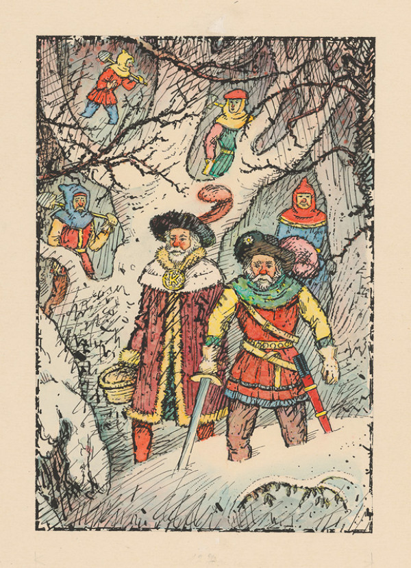 Ľudovít Fulla – Velmoži v snehovom záveji 