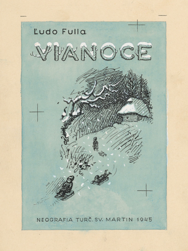 Ľudovít Fulla – Návrh na obálku envelopky pre sériu vianočnych pohľadníc 