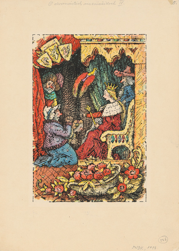 Ľudovít Fulla – Starena pred kráľovnou 