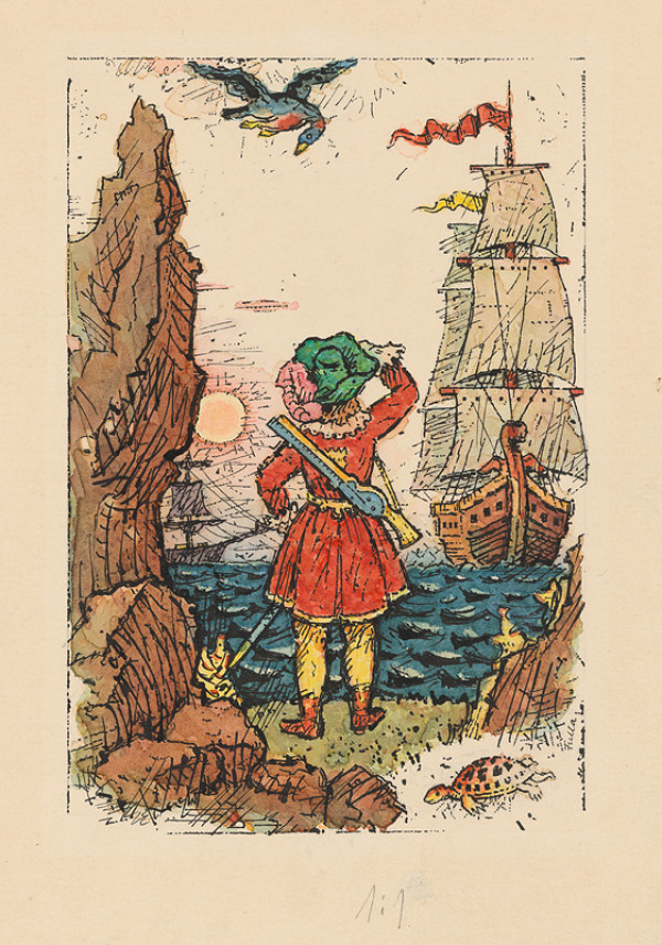 Ľudovít Fulla – Vojak na pobreží 