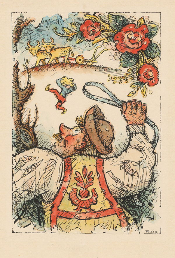 Ľudovít Fulla – Janko Hraško s otcom 