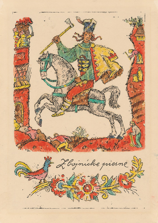 Ľudovít Fulla – Titulný list k Zbojníckej ľudovej piesni 